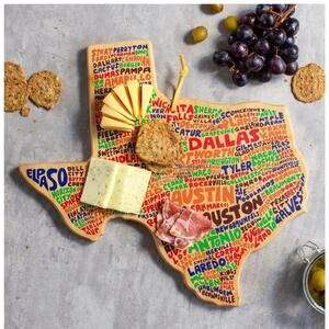 Totally Bamboo Destination Texas Cutting Board, 20" x 18.9" NEW